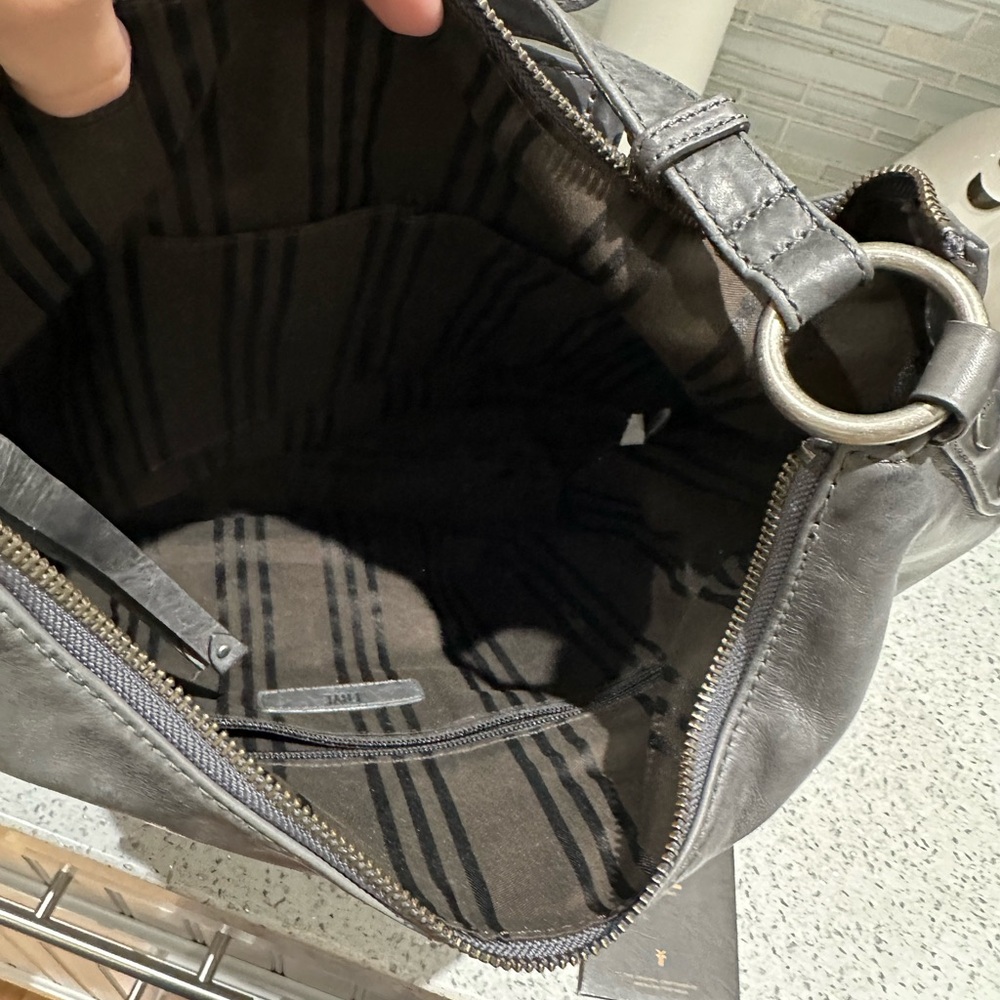 Frye leather gray shoulder or crossbody purse. - Picture 2 of 7
